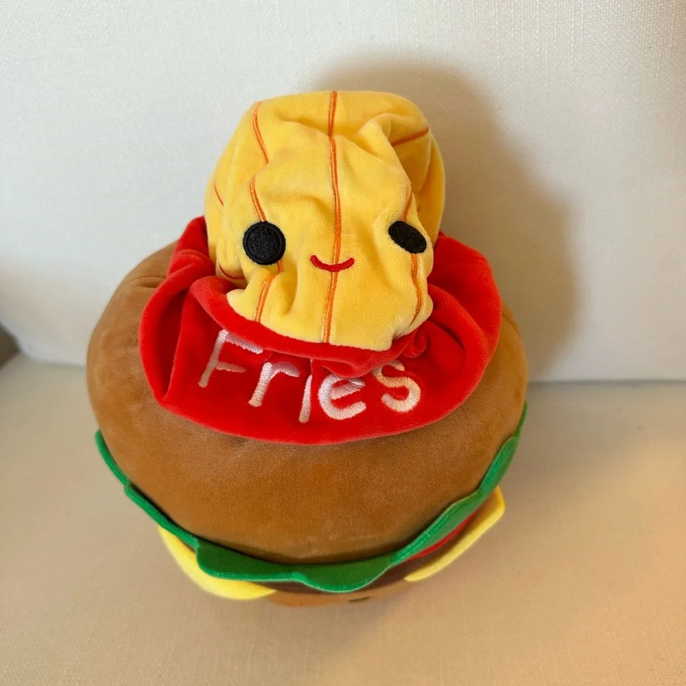 Squishmallow Flip a Mallow Burger and Fries Plush Toy